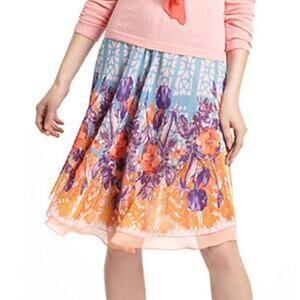 Anthropologie Dream Daily Floral Skirt Size L